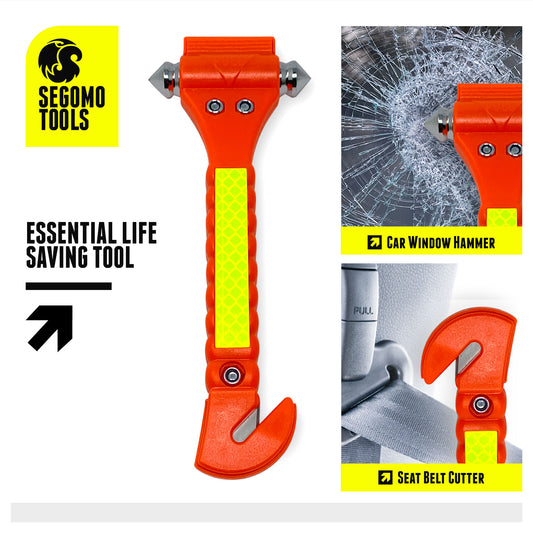 Segomo Tools 2 & 4 pack  Emergency Escape Safety Hammers with Car Window Breaker & Seat Belt Cutters