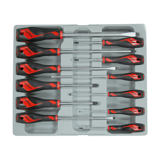 Teng Tools 12 Piece Screwdriver Set (Flat, PH, PZ) - MD912N