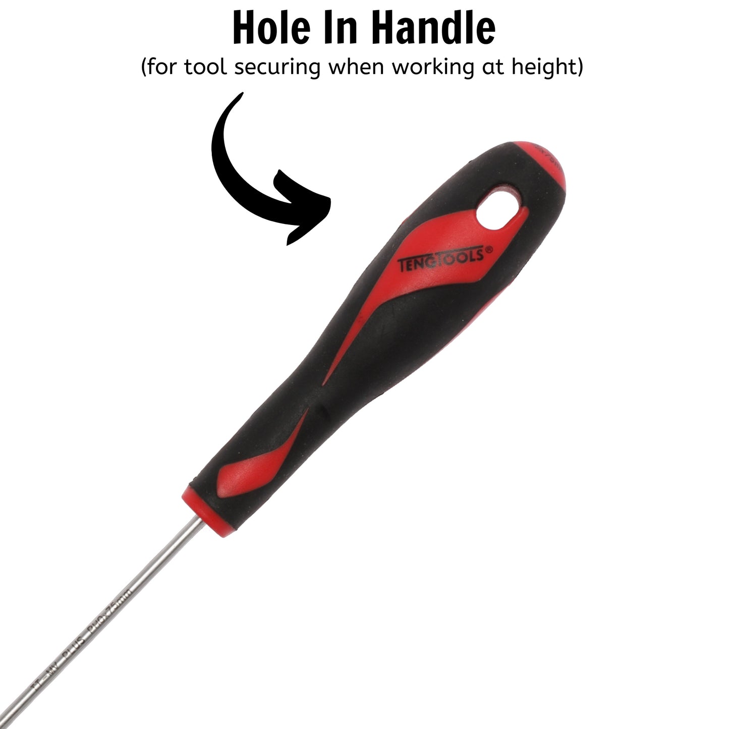 Teng Tools PH0 x 3 Inch / 75mm Head Phillips Screwdriver with Ergonomic, Comfortable Handle - MD940N