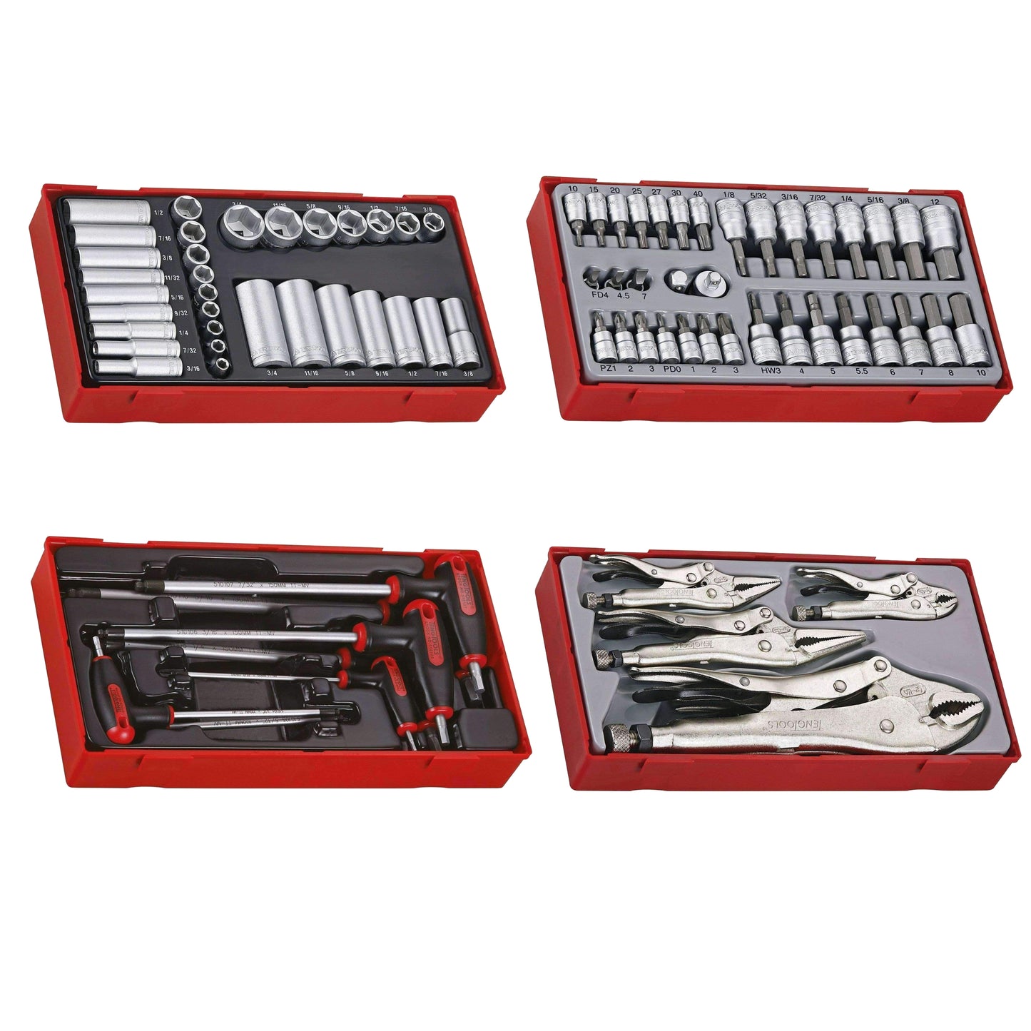 Teng Tools 184 Piece Complete Mixed Service Tool Kit With Black USA Tool Box  - TC806NBK-USA1