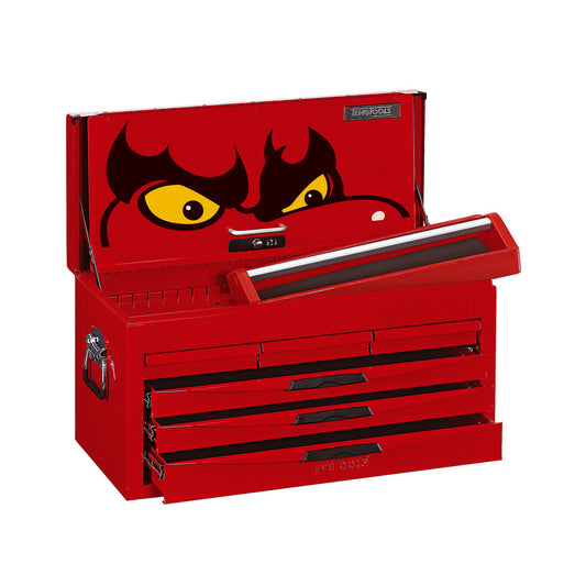 Teng Tools 6 Drawer Professional Steel Lockable Red N Series Top Box - TC806NF