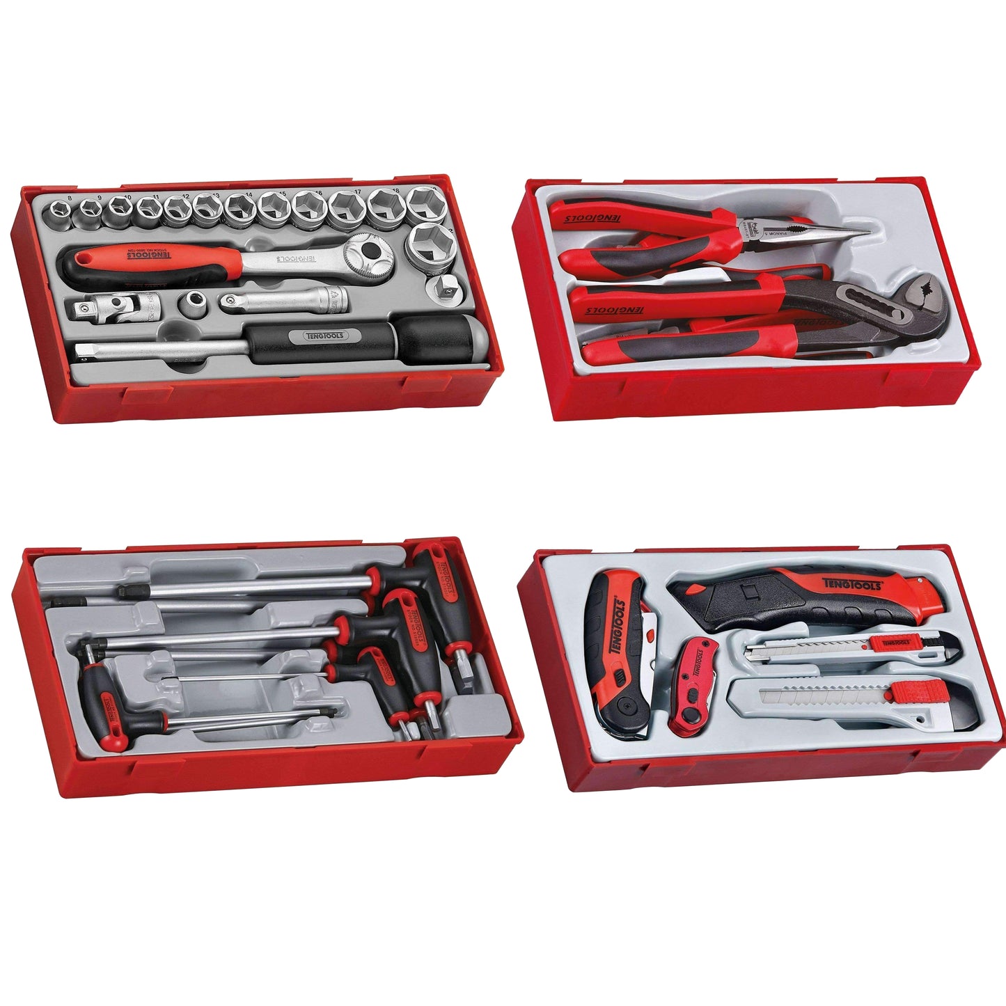 Teng Tools Kit complet d'outils de service mixte de 173 pièces avec boîte à outils gratuite - TC806SV-KIT3 