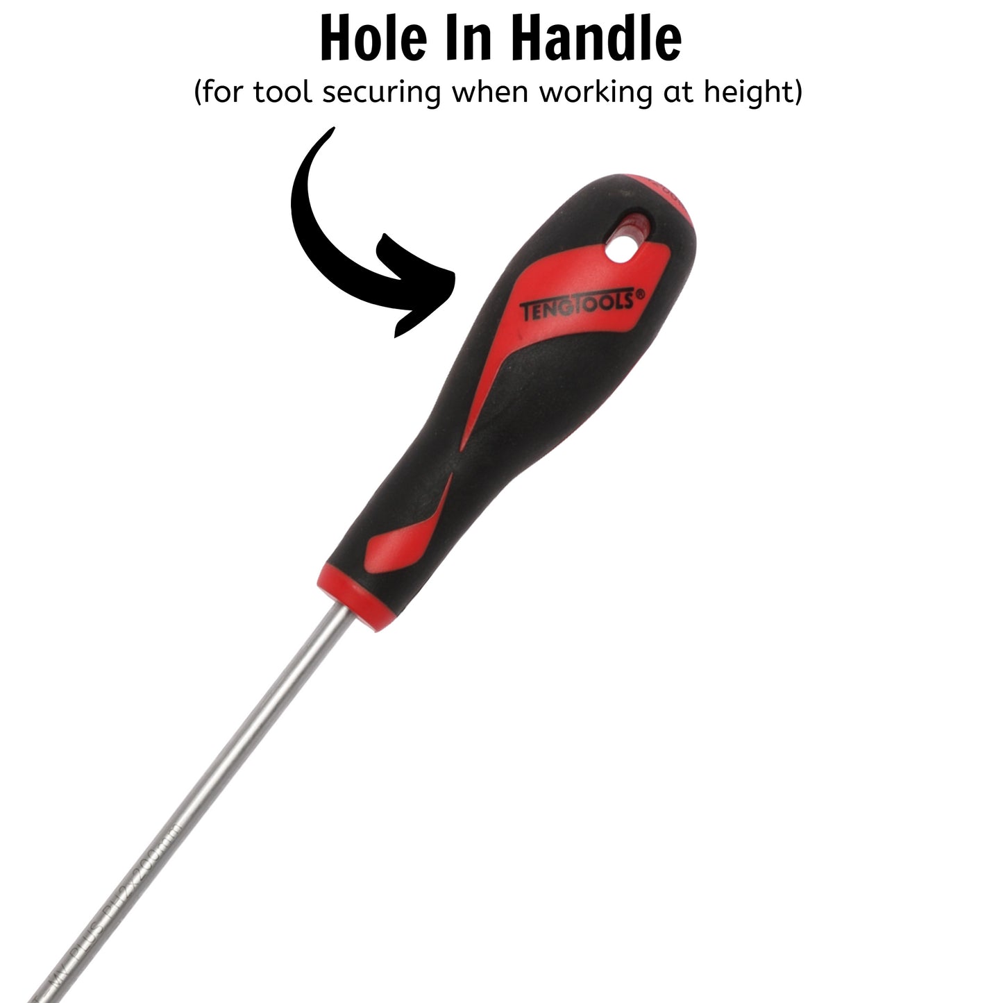 Teng Tools PH2 x 7.9 Inch/200mm Head Phillips Screwdriver + Ergonomic, Comfortable Handle - MD948N2