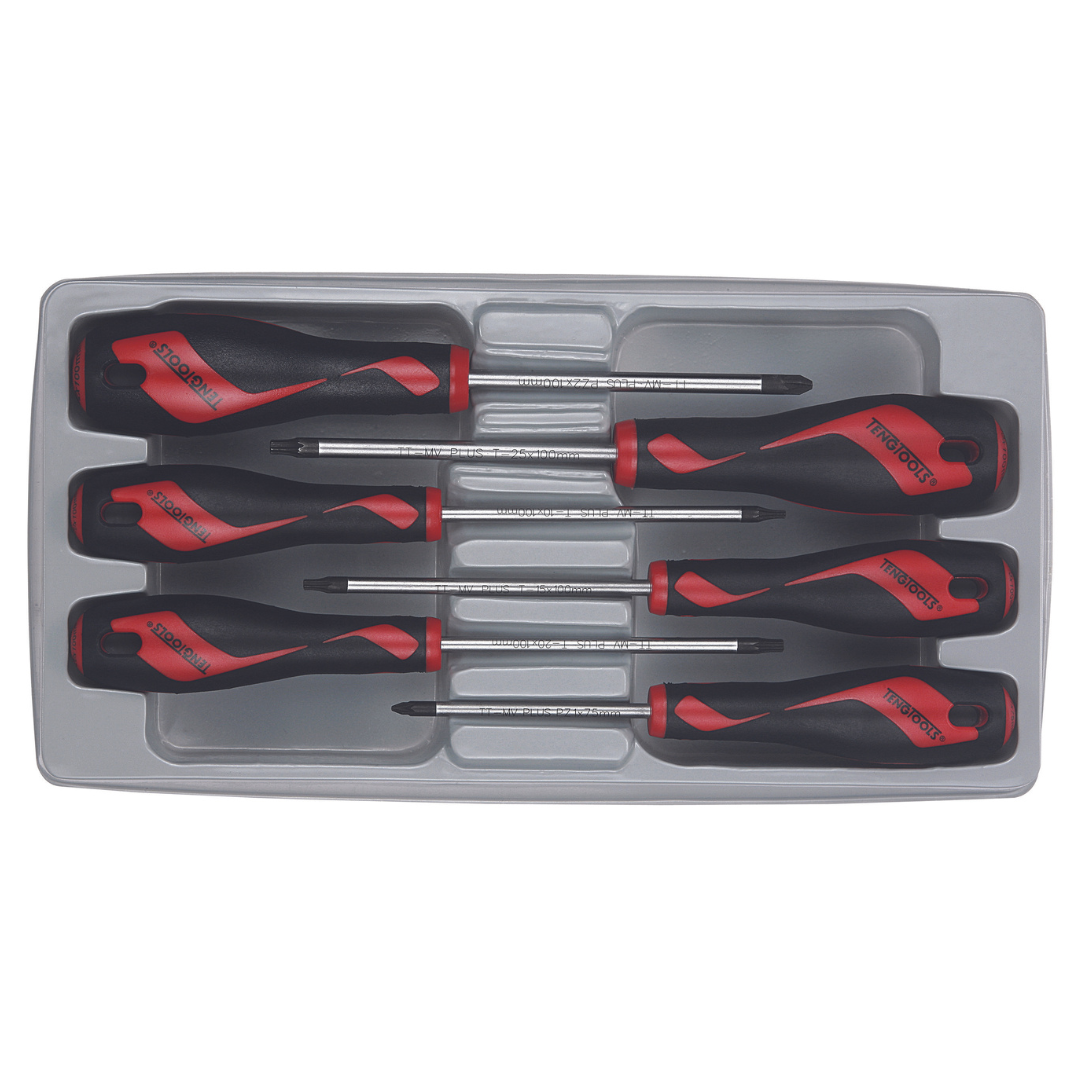 Teng Tools 6 Piece Screwdriver Set (PZ, TX) - MD906N2