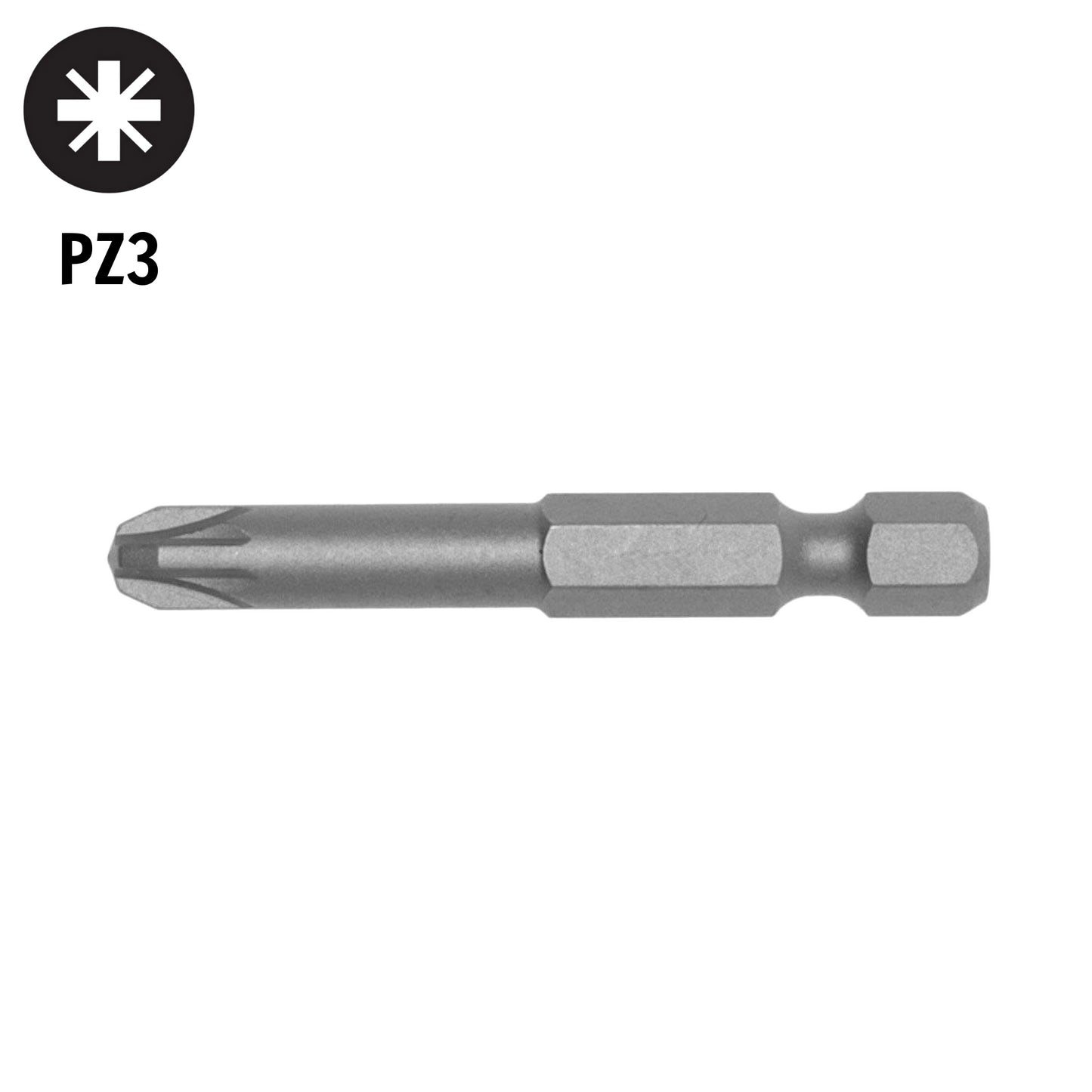 Pozi PZ Bits 25mm & 50mm long in packets of 10 Pieces