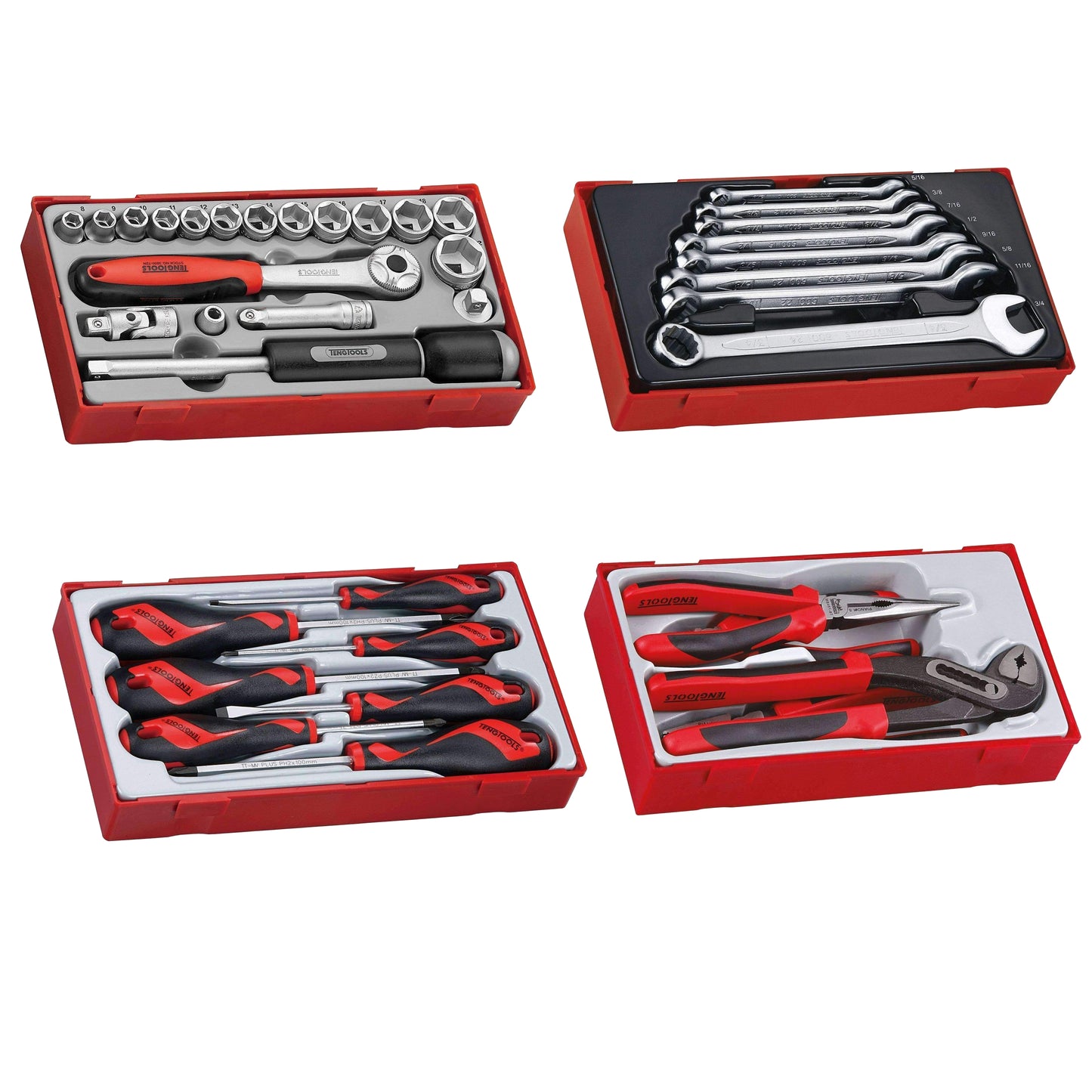 Teng Tools 184 Piece Complete Mixed Service Tool Kit With Black USA Tool Box  - TC806NBK-USA1