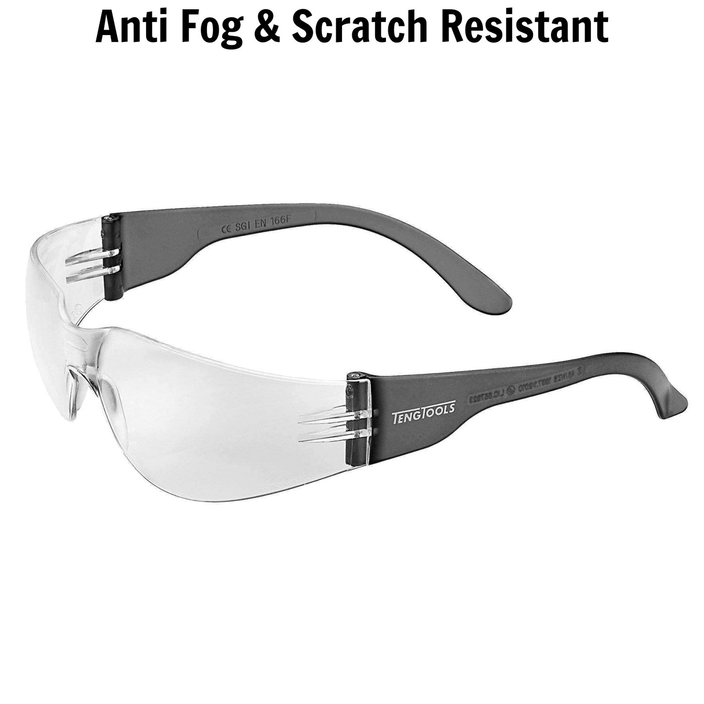 Teng Tools Anti Fog, Scratch Resistant Safety Glasses With Clear Lenses & Side Protection - SG960