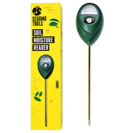 Segomo Tools Soil Moisture Hygrometer Sensor & Reader (For Gardening, Plants, Lawns, Farms) - SMR01