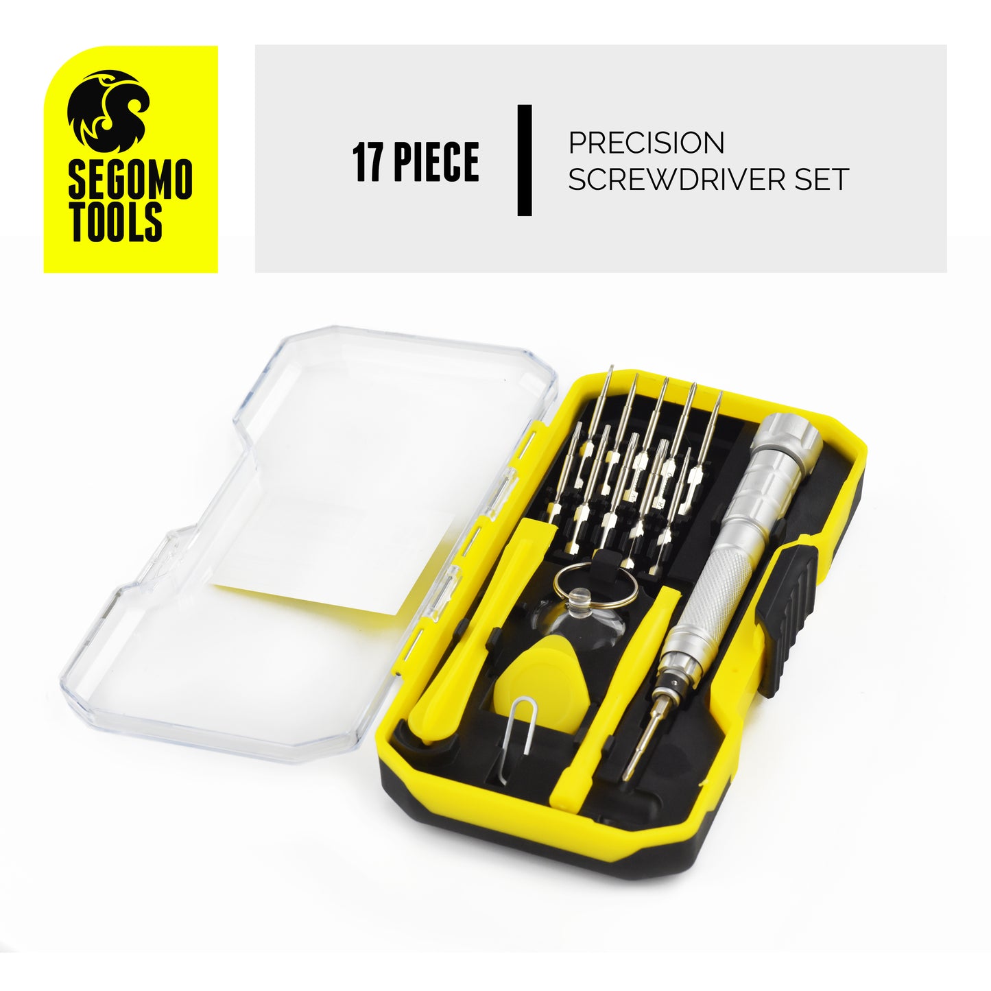 Segomo Tools 17 Piece Precision Electronics, Laptop, Cellphone, Jewelry Screwdriver Repair Kit-JWSD1