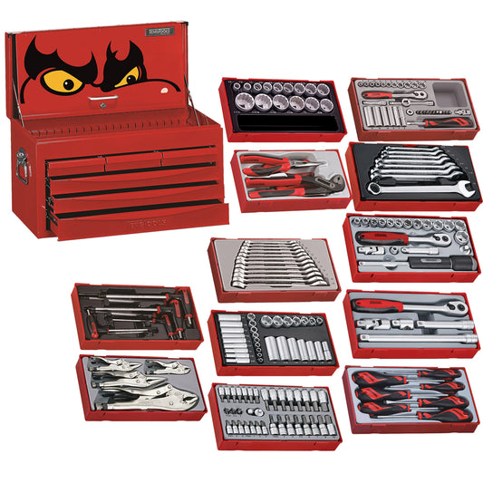 Teng Tools 184 Piece Complete Mixed Service Tool Kit With Free Tool Box  - TC806SV-KIT1