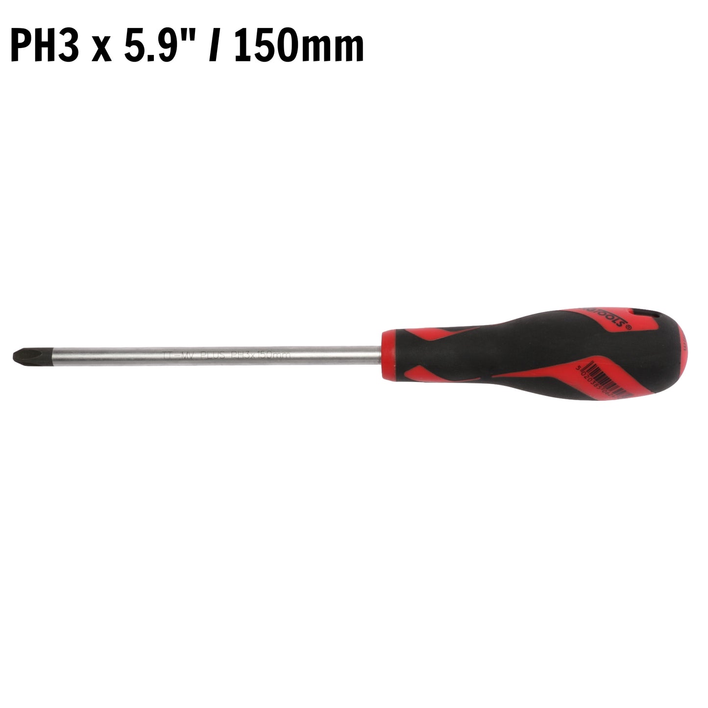 Teng Tools PH3 x 5.9 Inch/150mm Head Phillips Screwdriver + Ergonomic, Comfortable Handle - MD949N