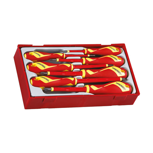 Teng Tools Jeu de 7 tournevis plats isolés de type PH et PZ, 1 000 V, TTV907N