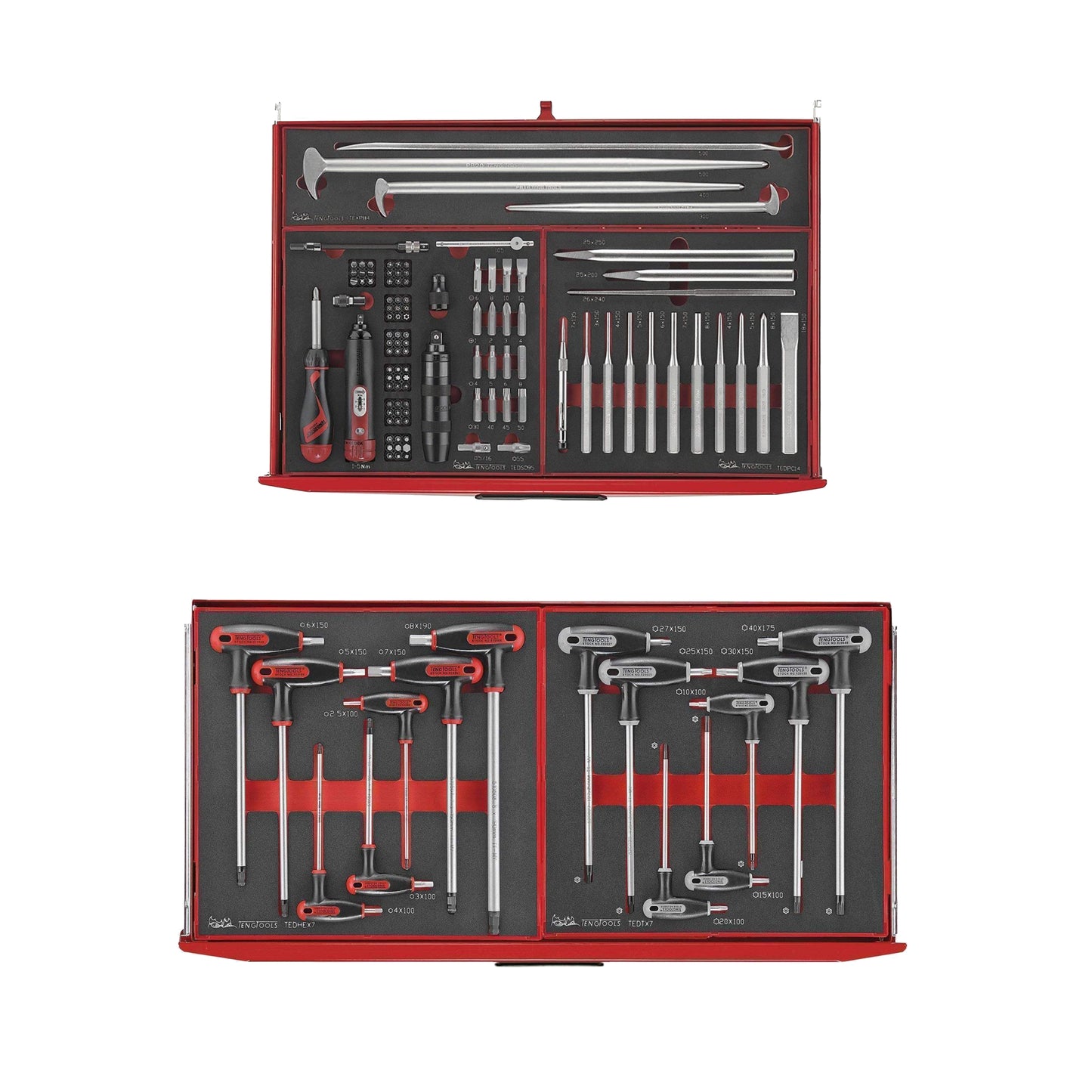 Teng Tools 417 Piece Complete Mixed EVA Foam Hand Tool Kit - TCEMM417N