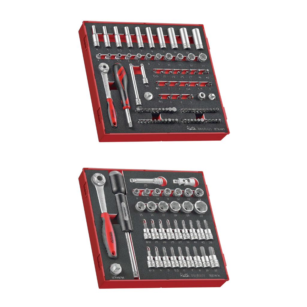 Teng Tools 246 Piece Complete Mixed Service Tool Kit With Black USA Tool Box  - TC806NBK-USA4