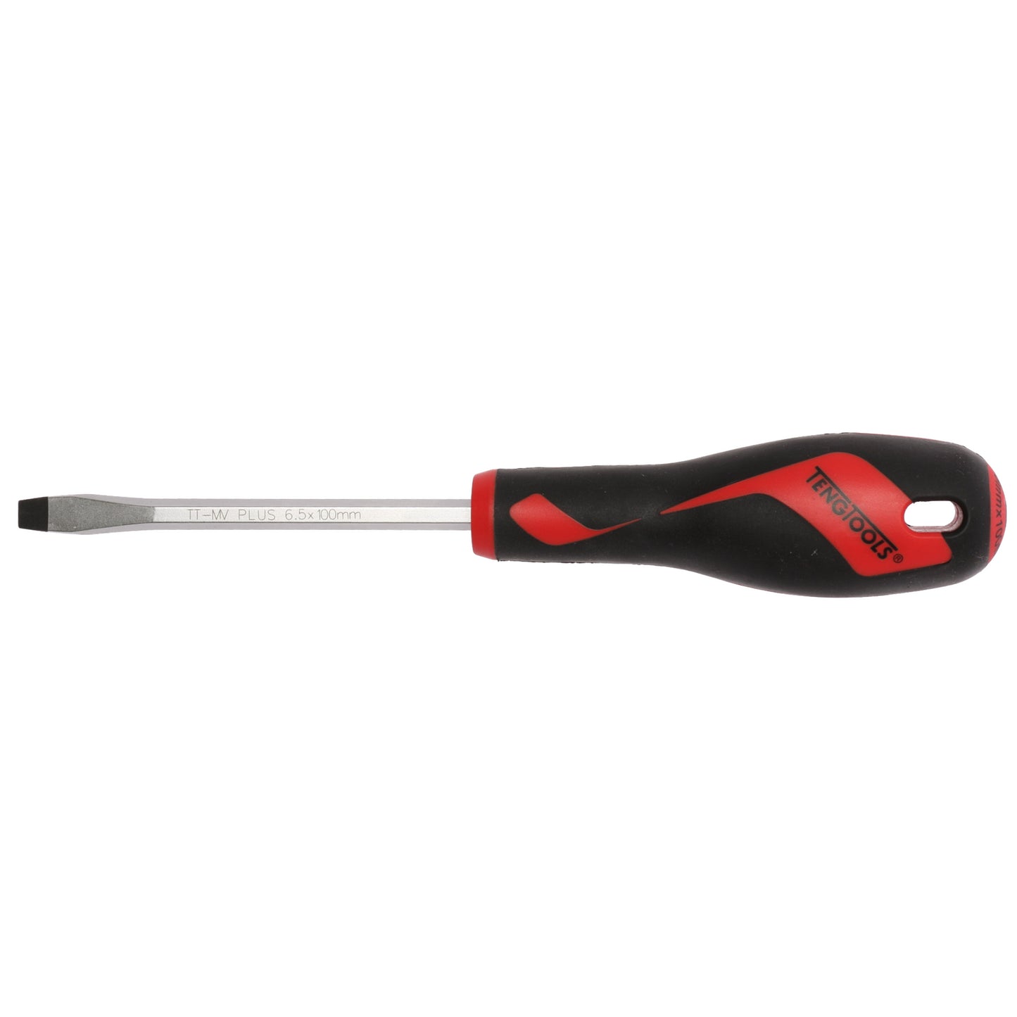 Teng Tools 6.5mm / 1/4 Inch x 100mm / 3.9 Inch Long Flat Type Slotted Head Screwdriver - MD932N