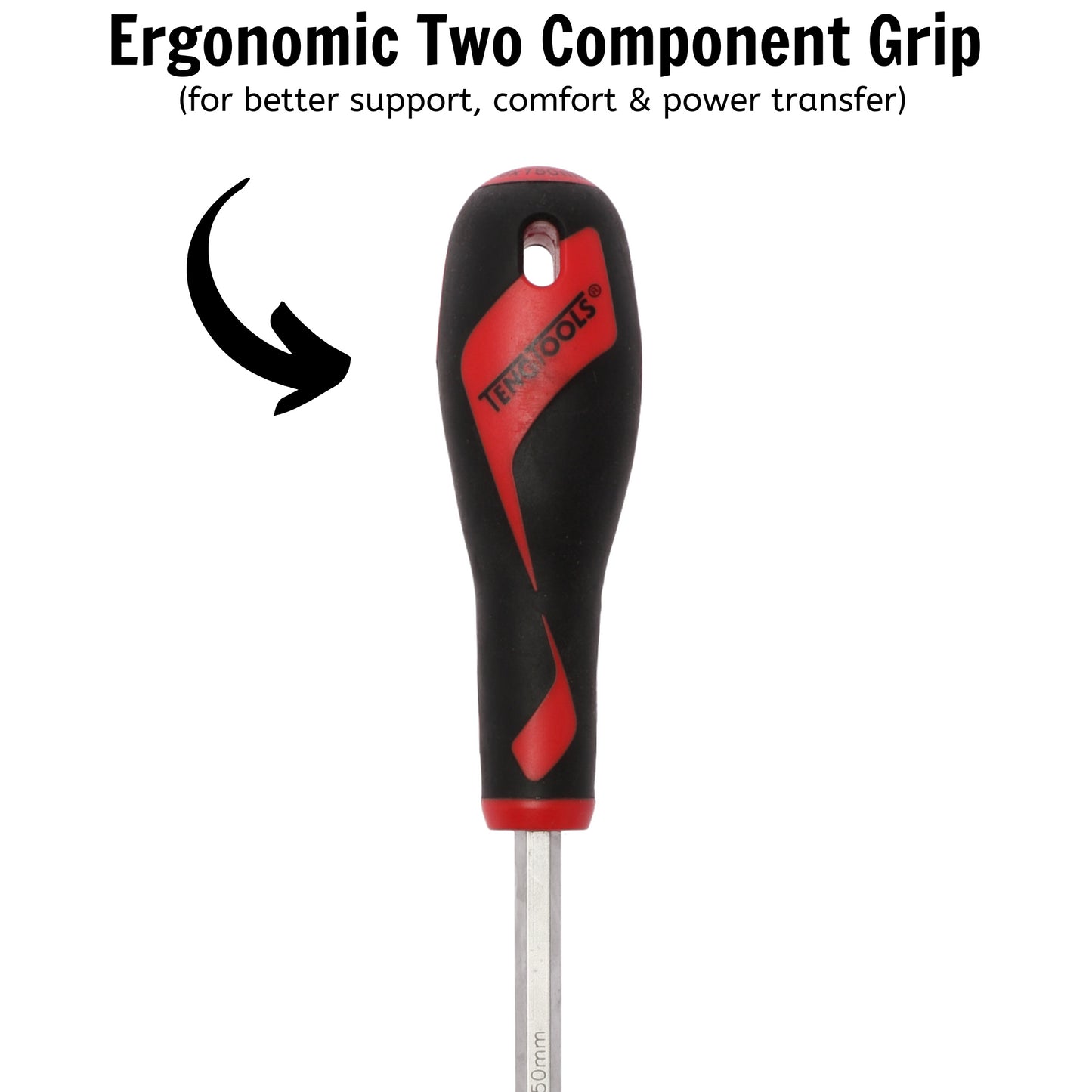 Teng Tools PH3 x 5.9 Inch/150mm Head Phillips Screwdriver + Ergonomic, Comfortable Handle - MD953N