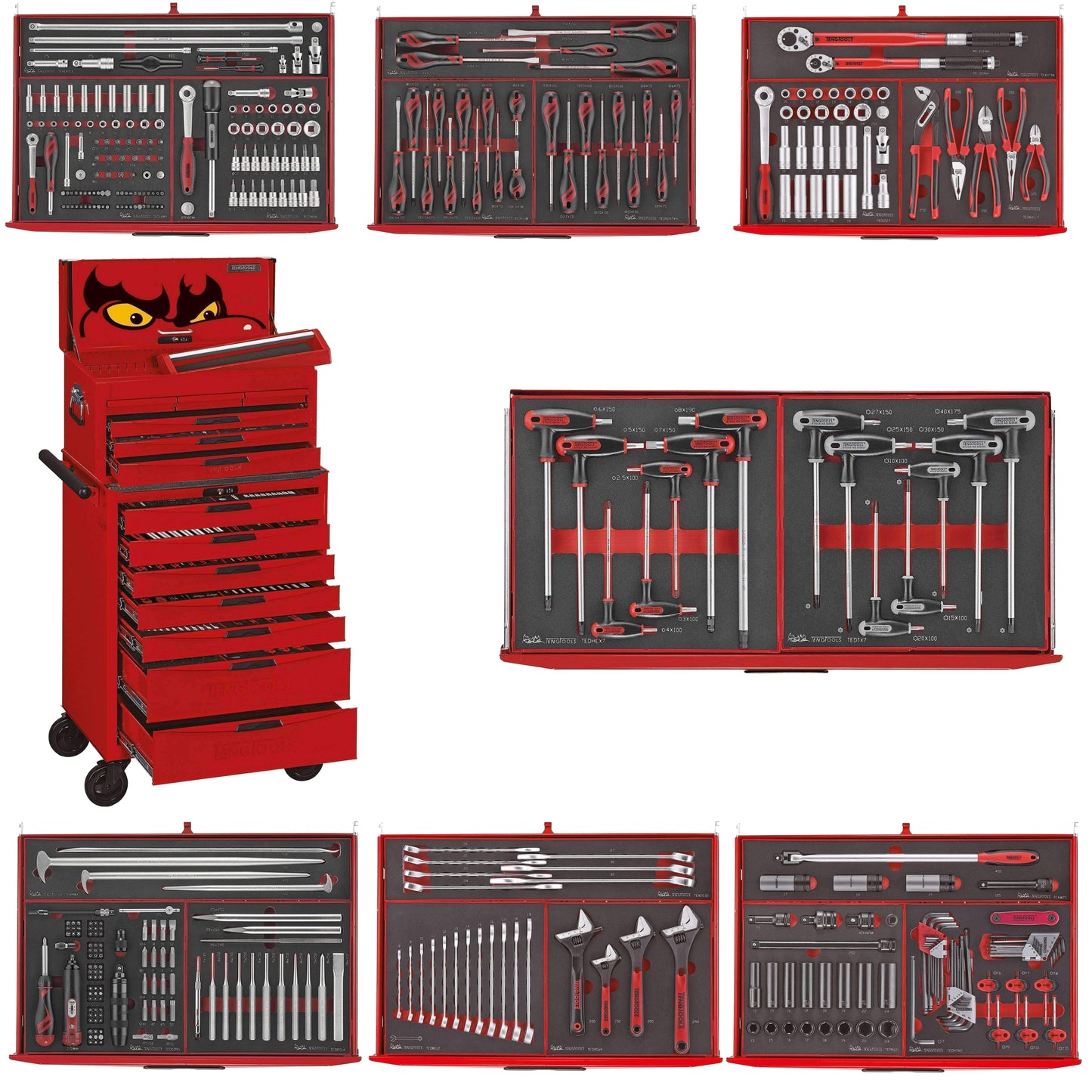 Teng Tools 417 Piece Complete Mixed EVA Foam Hand Tool Kit - TCEMM417N