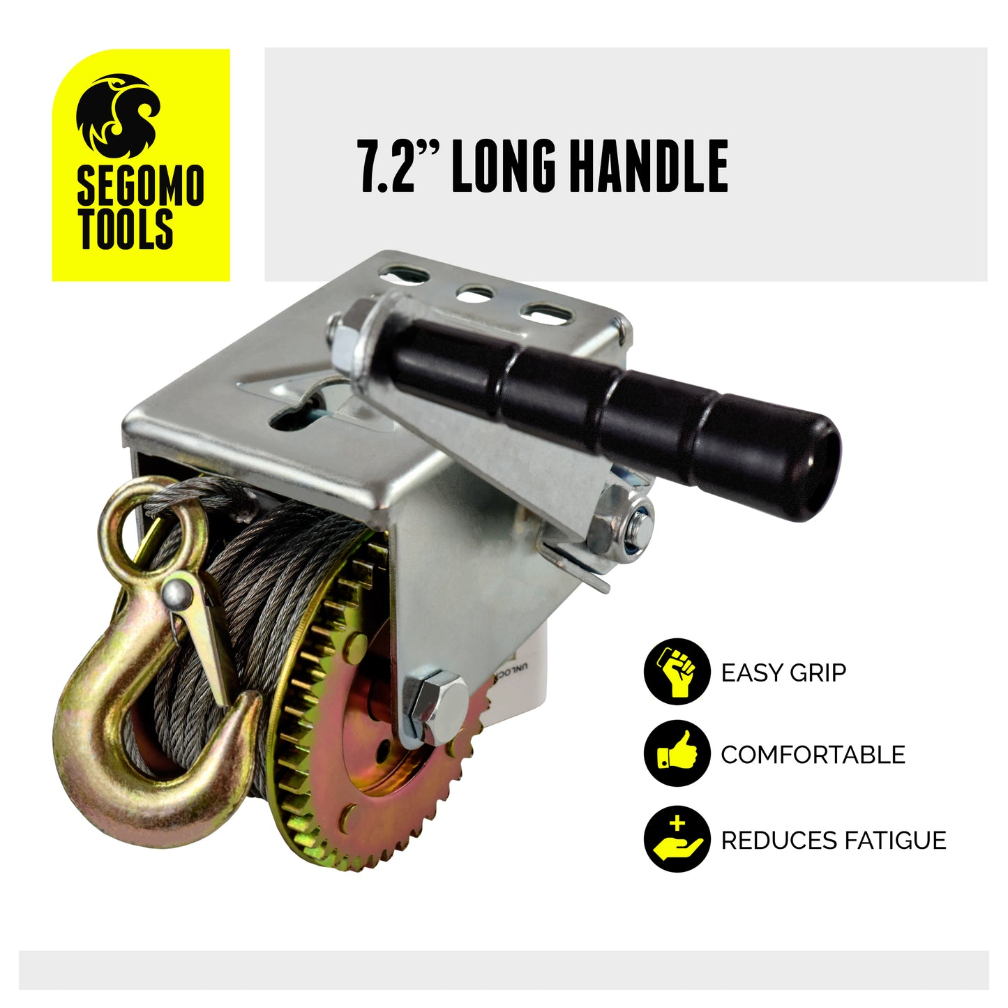 Segomo Tools Heavy Duty Manual Two Way Ratchet Hand Winches